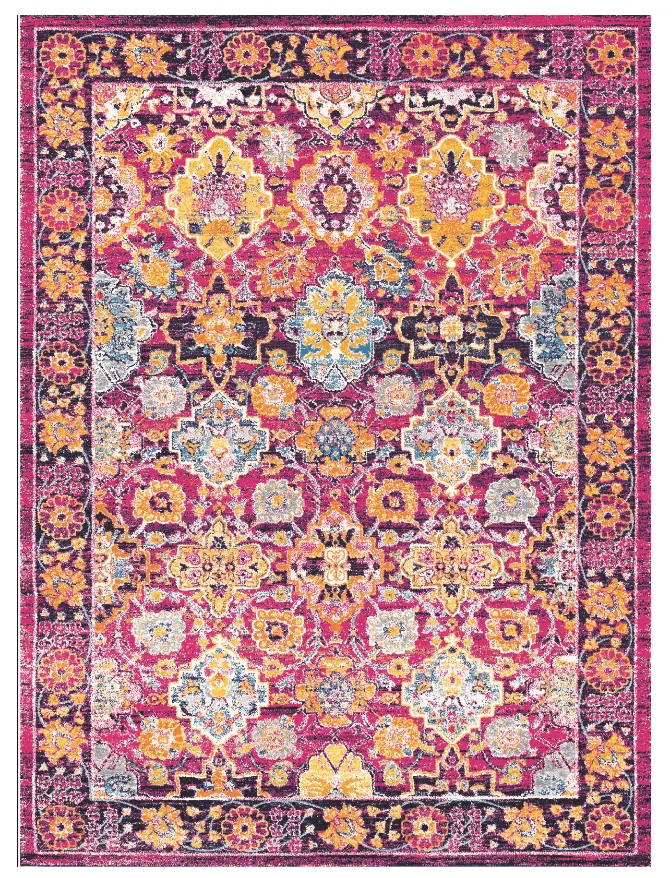 Koberec Wilton - Fernana (ružový/multicolor)