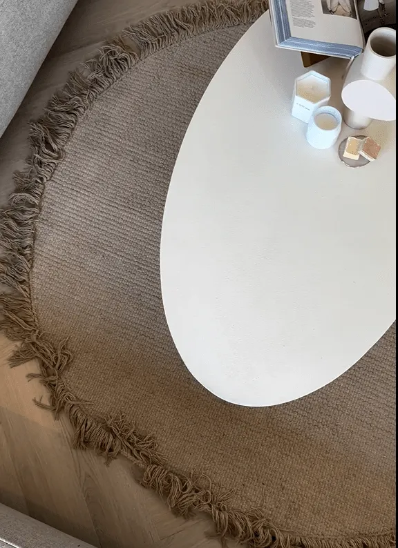 Kruhový koberec - Pike (béžový)