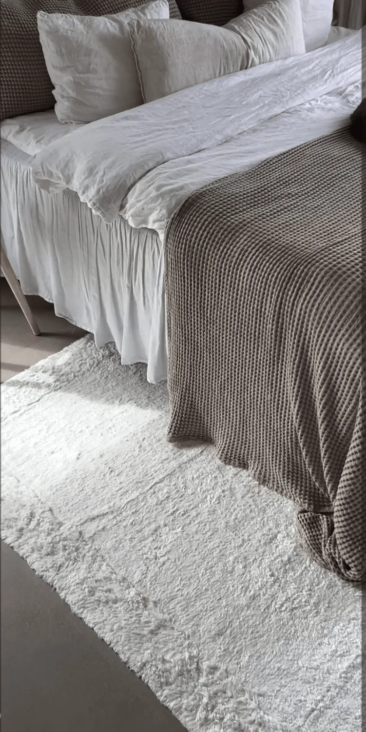 Koberec s dlhým vlasom - Ebba Natural Cotton Shaggy (offwhite)