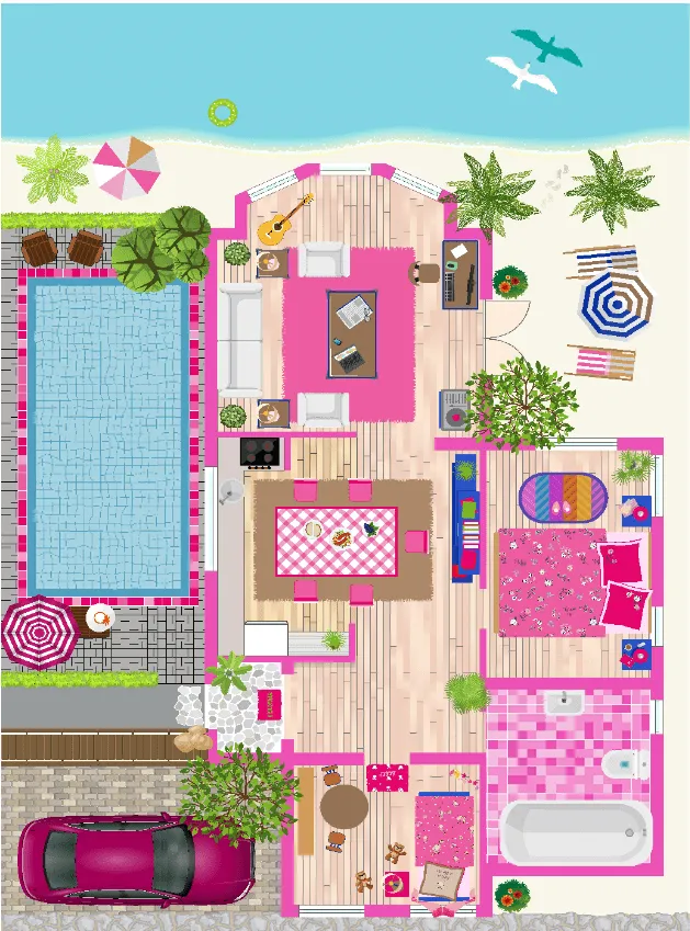 Detský koberec - Plážový svet