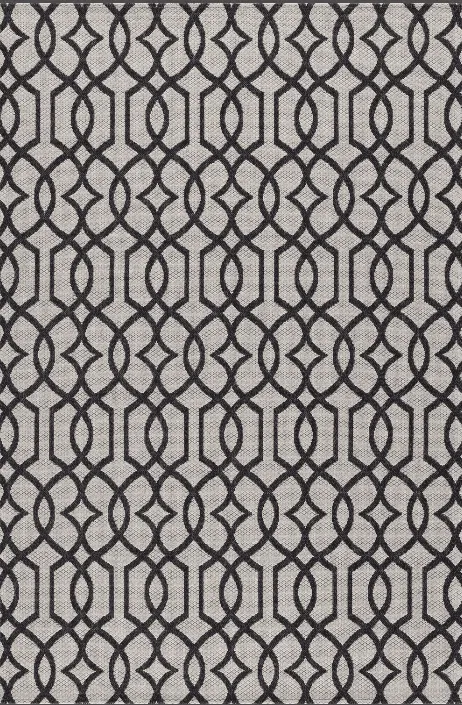 Bavlnený koberec - Orsa (svetlo šedá/čierna)