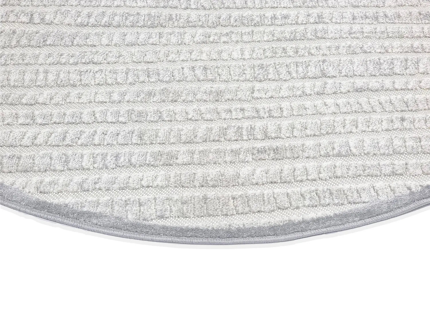 Kruhový koberec - Indoor/Outdoor Kendall (krémová/sivá)