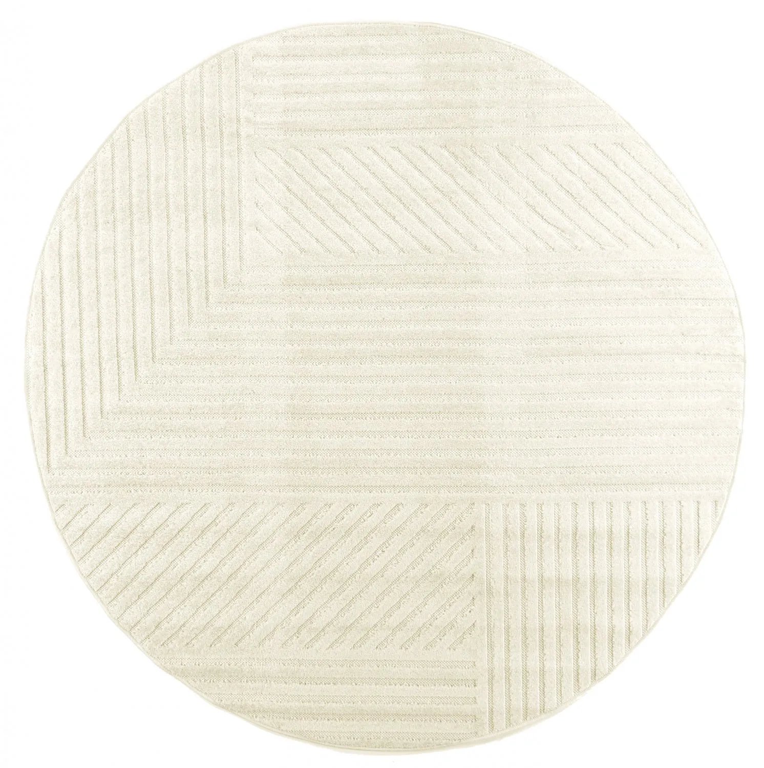 Kruhový koberec - Avalon (krémový)