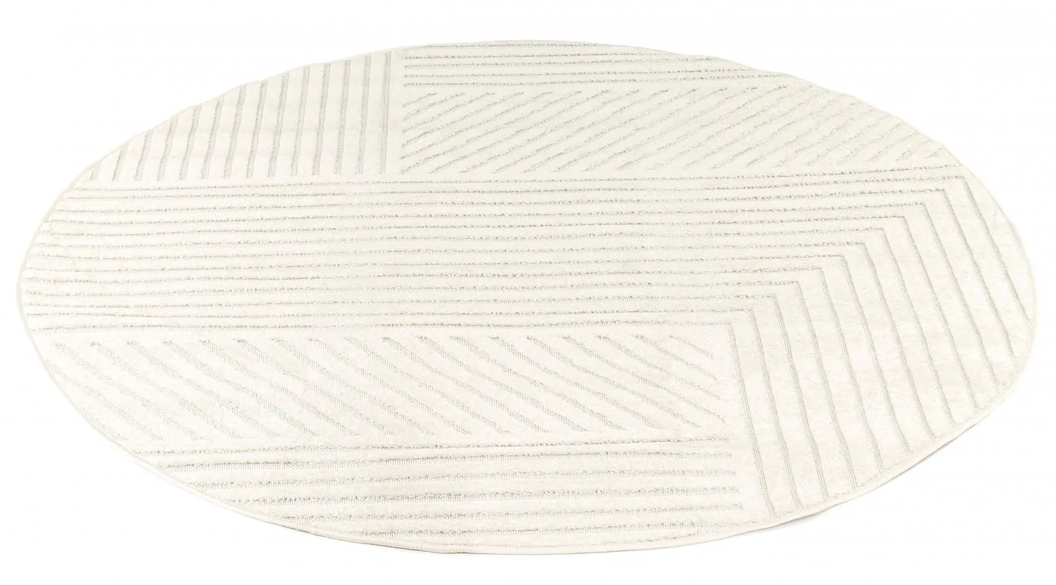 Kruhový koberec - Avalon (krémový)