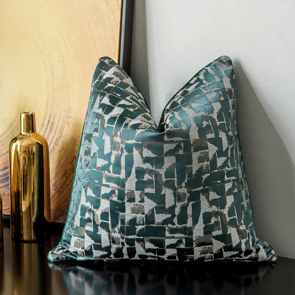 Puzdro na vankúš - Square Luxury 45 x 45 cm (zelené/multi)