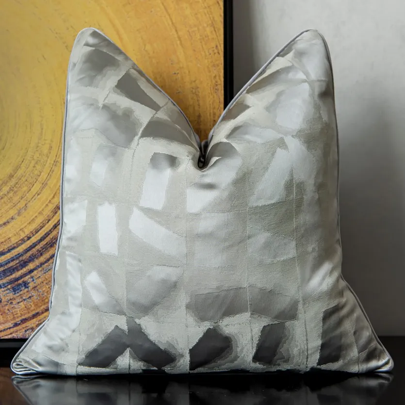 Puzdro na vankúš - Square Luxury 45 x 45 cm (strieborné)