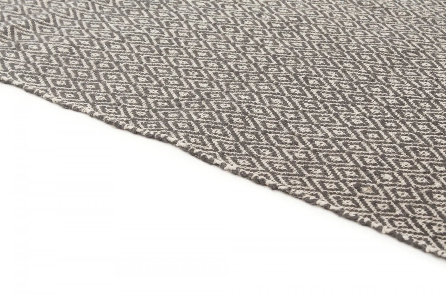 Jutový koberec - Puebla (čierna/sivá)