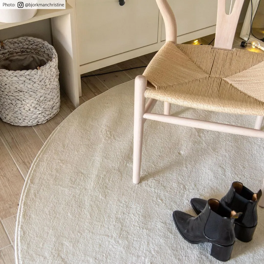 Kruhový koberec - Sunayama (biely)