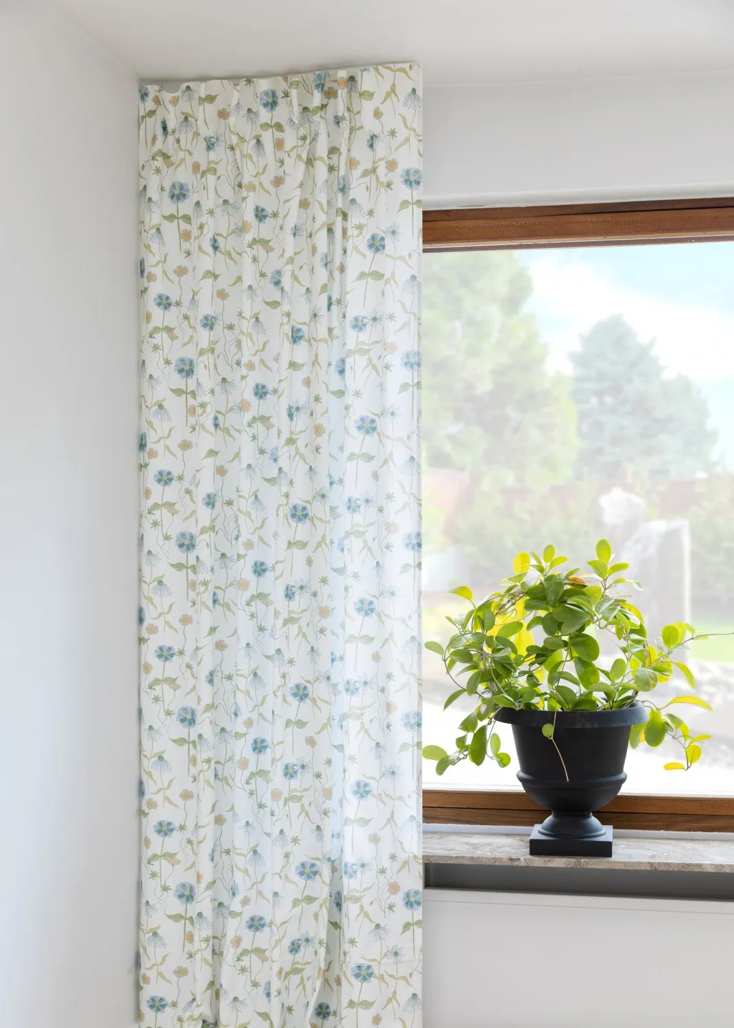 Záclony - Záclona z bavlny Sweetie (modrá)