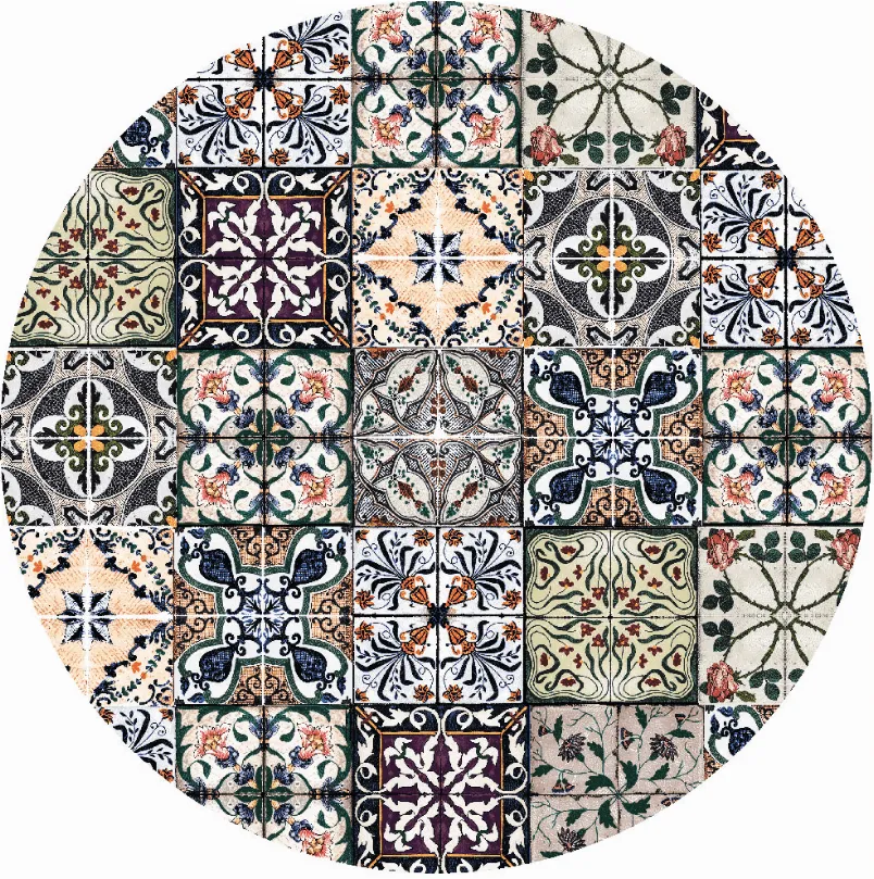 Kruhový koberec - Tierra (viacfarebný)