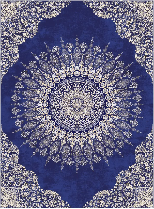 Koberec Wilton - Sandrigo (modrý/bežový)