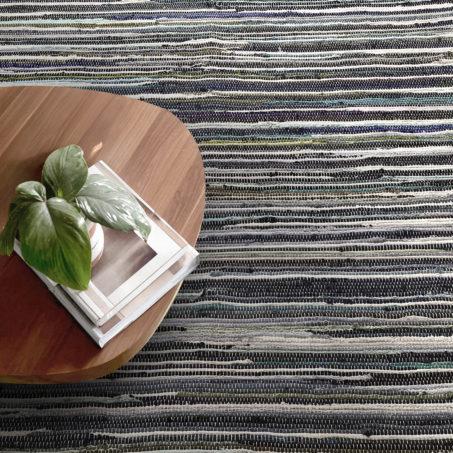 Koberec z kusov - Home (modrý/multi)