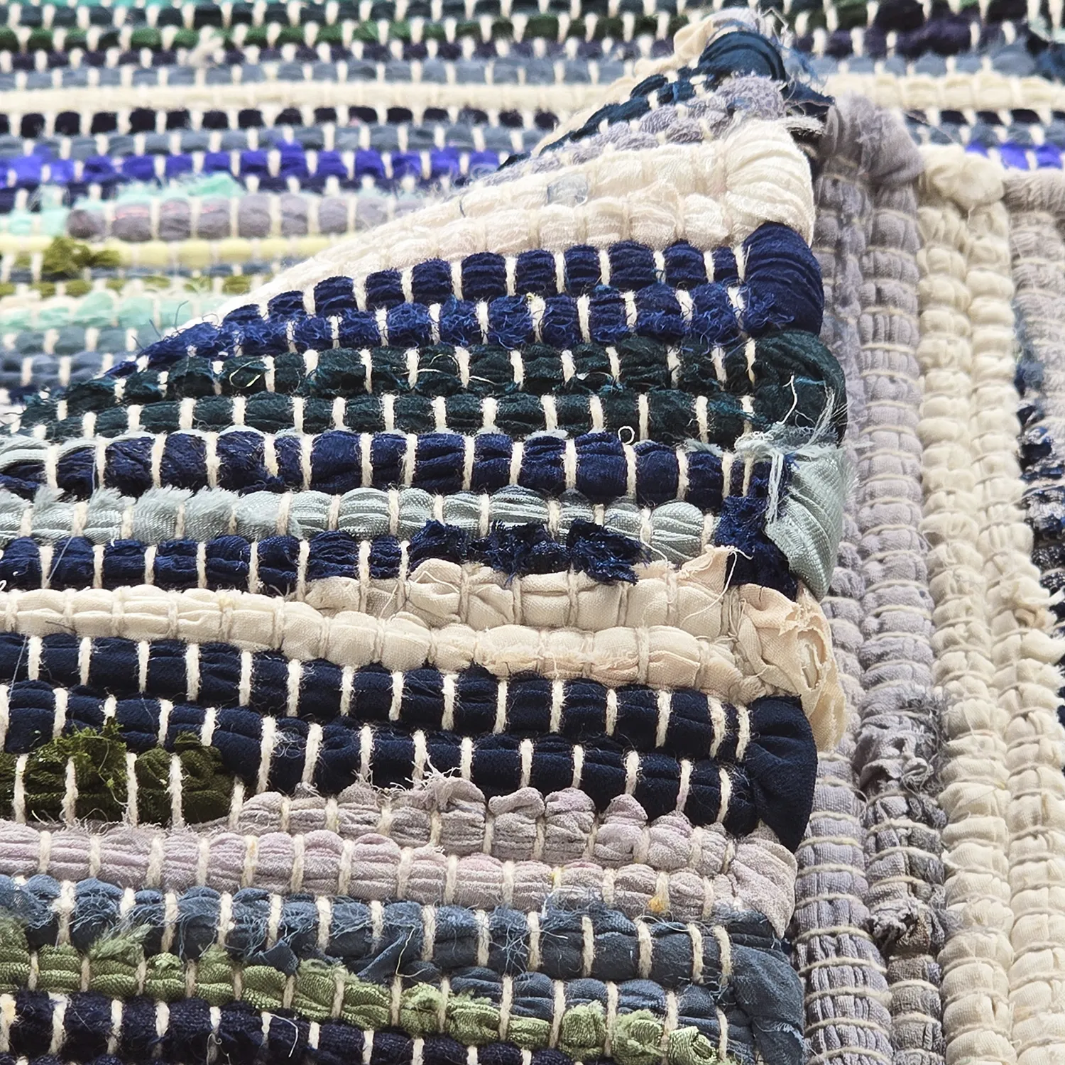 Koberec z kusov - Home (modrý/multi)