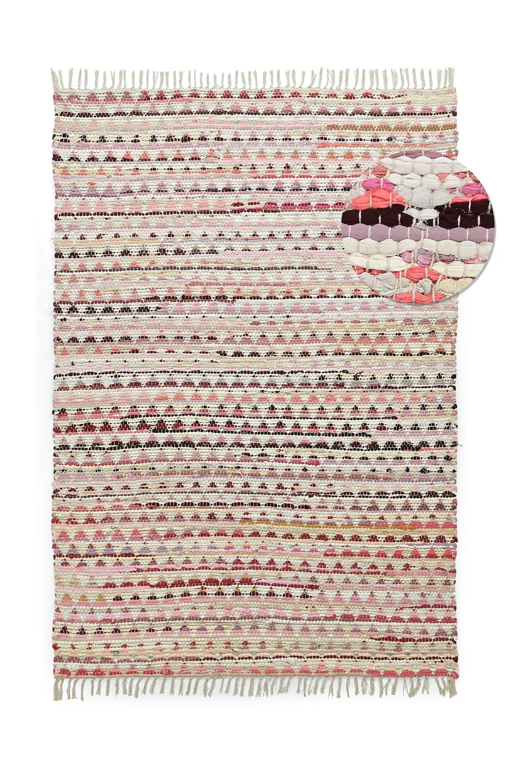 Koberec z patchworku - Lindby (ružová/multicolor)