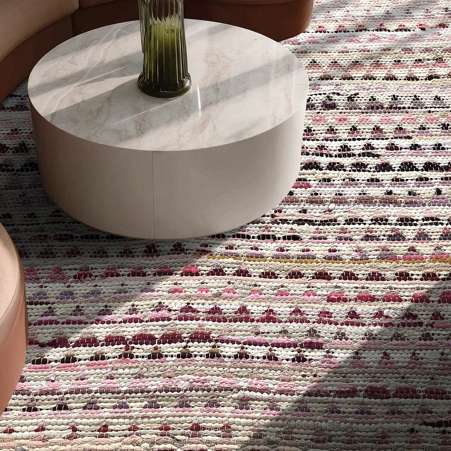 Koberec z patchworku - Lindby (ružová/multicolor)