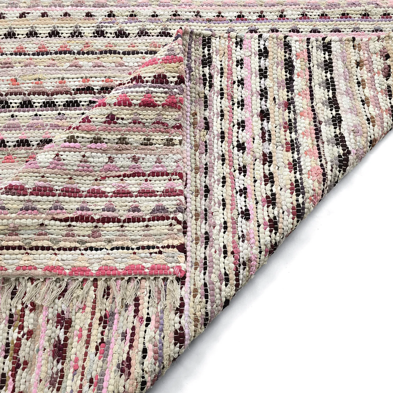 Koberec z patchworku - Lindby (ružová/multicolor)