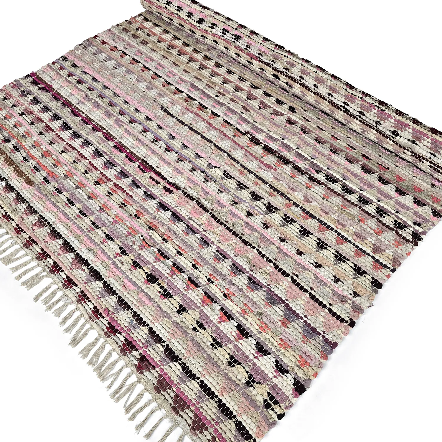 Koberec z patchworku - Lindby (ružová/multicolor)