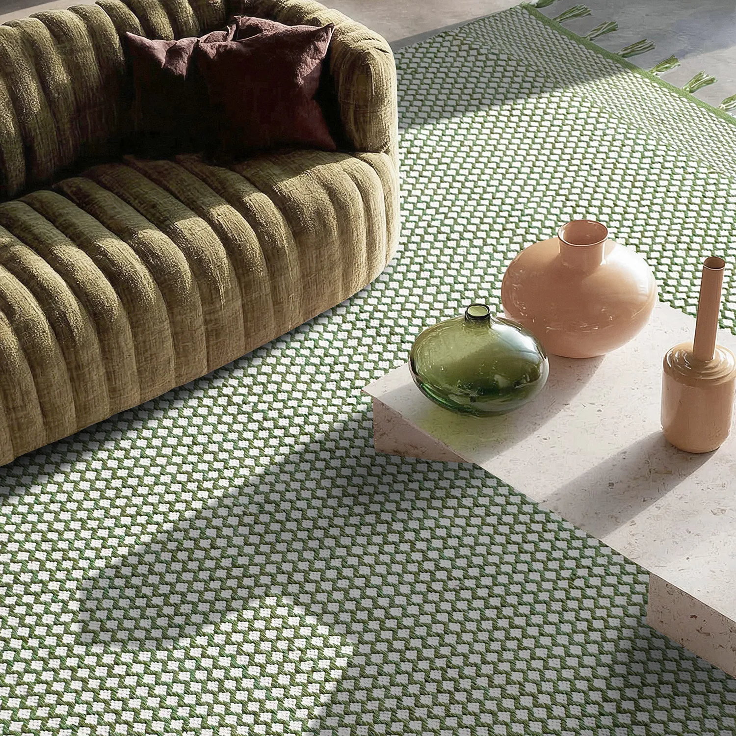 Koberec z kusov - Vinga (zelený)