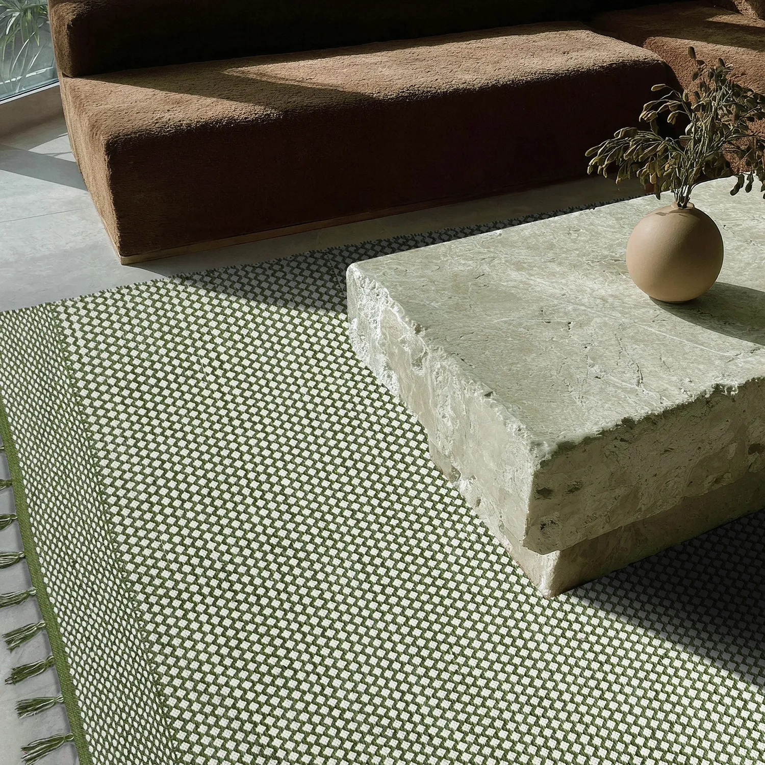 Koberec z kusov - Vinga (zelený)