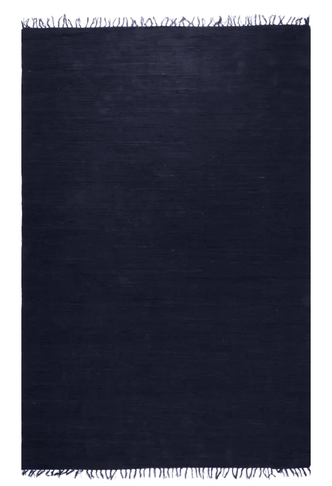 Koberec z patchworku - Silje (modrá/tmavomodrá)