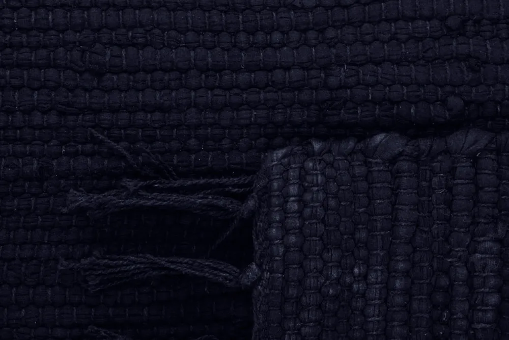 Koberec z patchworku - Silje (modrá/tmavomodrá)