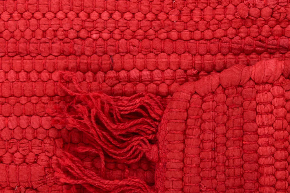 Koberec z patchworku - Silje (červená)