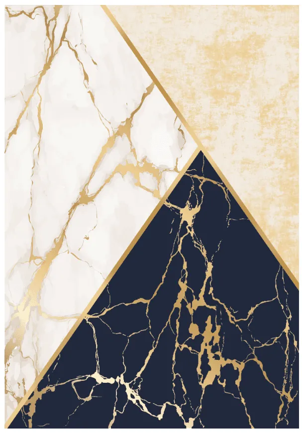 Koberec Wilton - Canelli (béžová/biela/modrá)