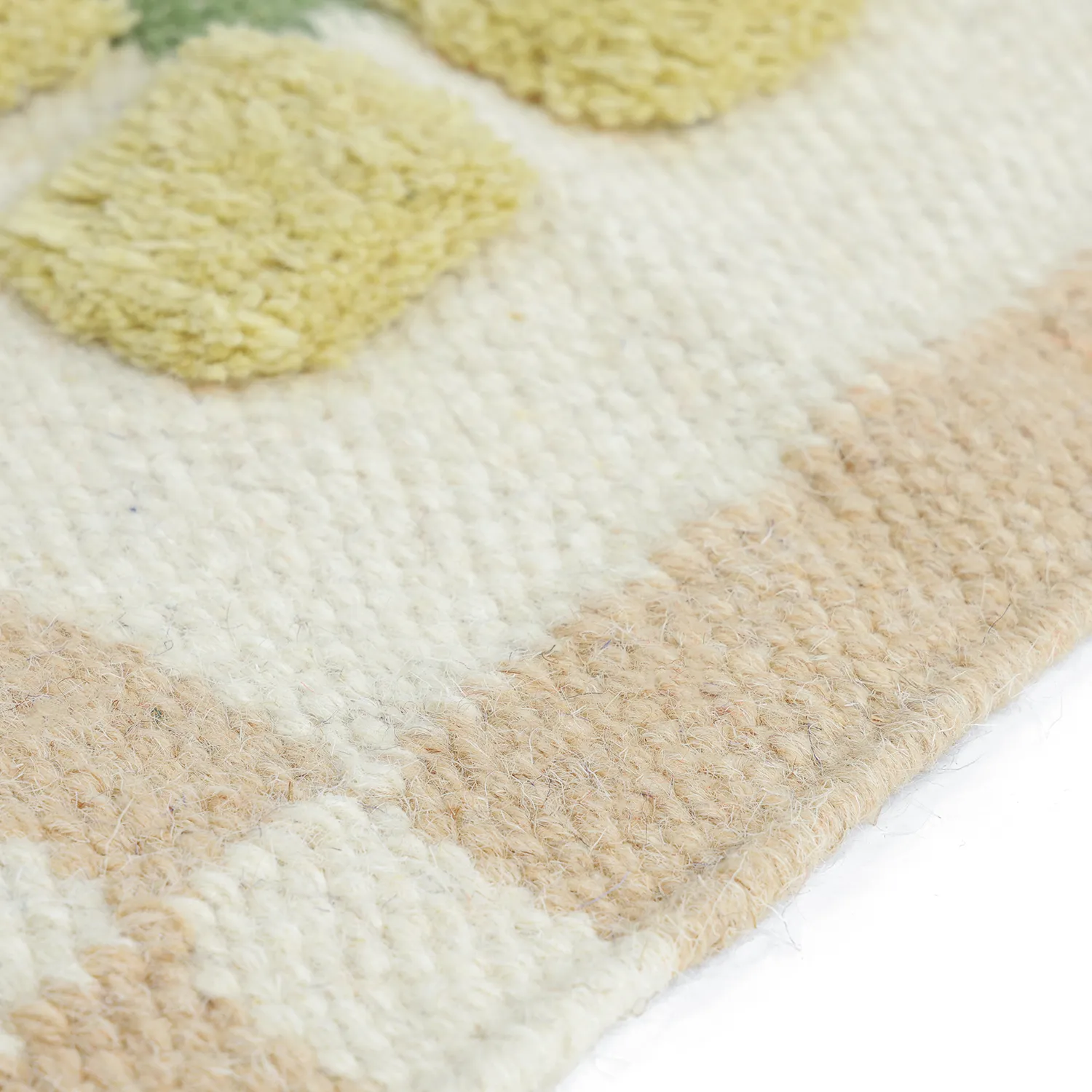Vlnený koberec - Lausanne Flatweave Tufted Premium (biela/béžová)
