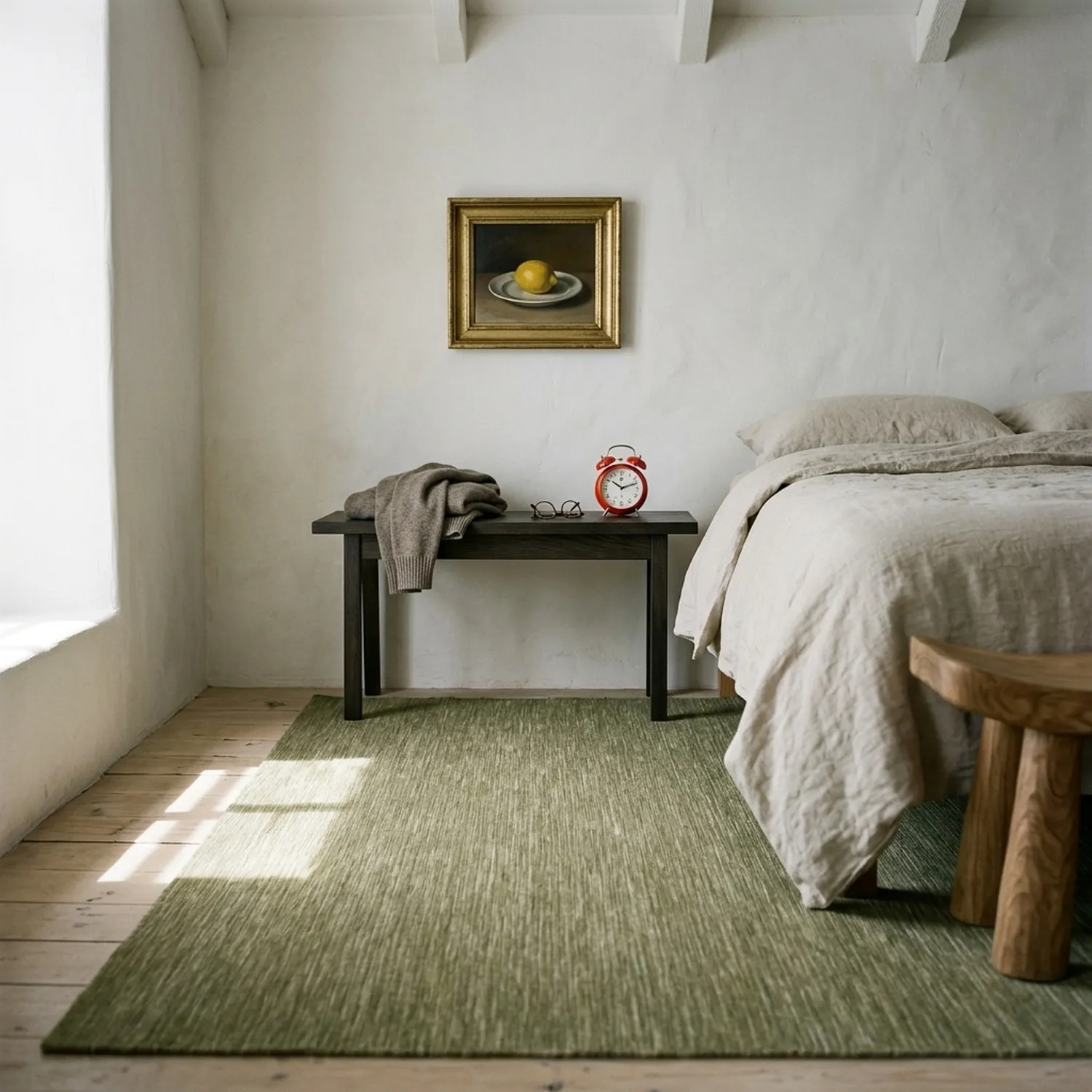Vlnený koberec - Charonne Flat Handloom Wool Premium (zelená)