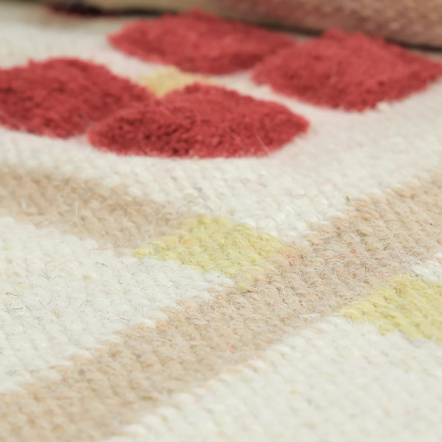 Vlnený koberec - Lausanne Flatweave Tufted Premium (biela/béžová)