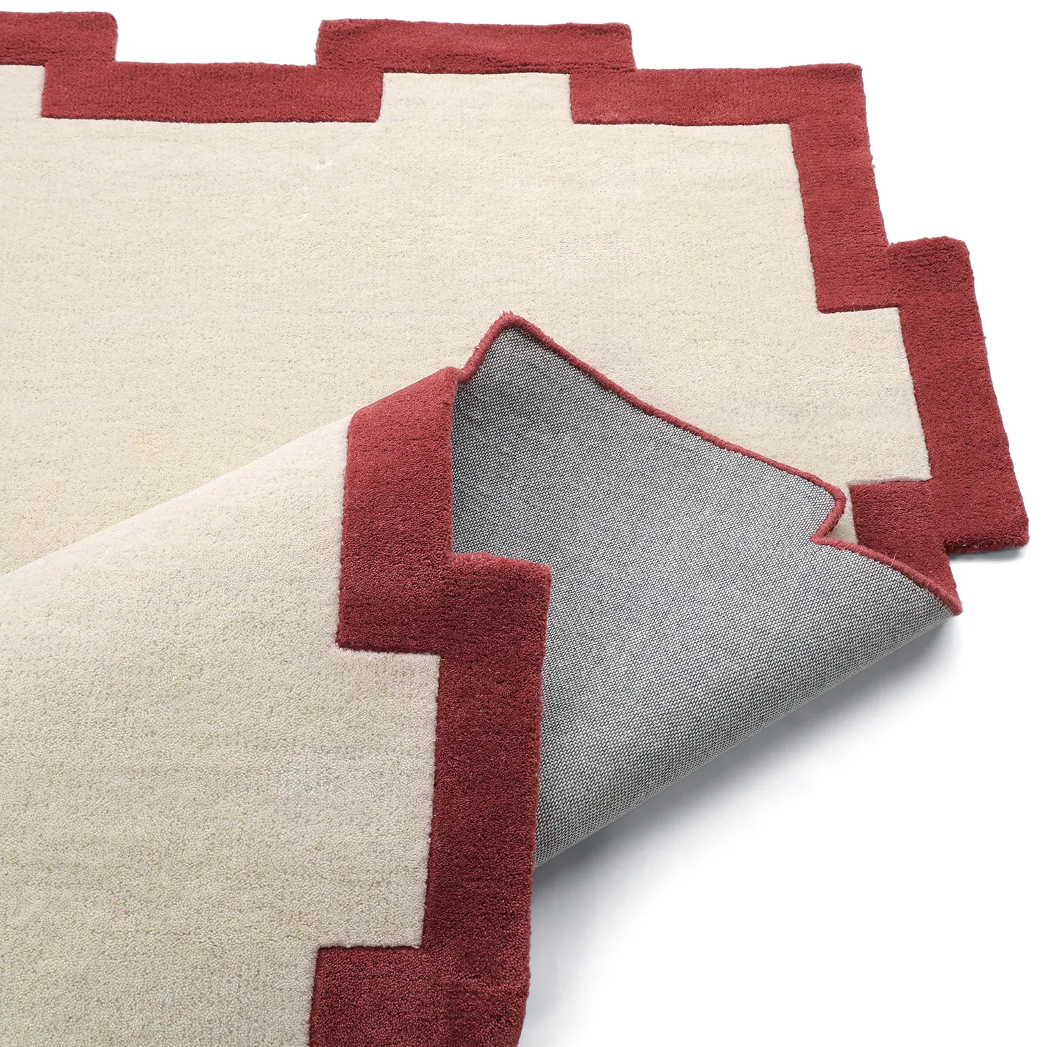 Vlnený koberec - Agra Hand Tufted Wool Premium (krémová/červená)