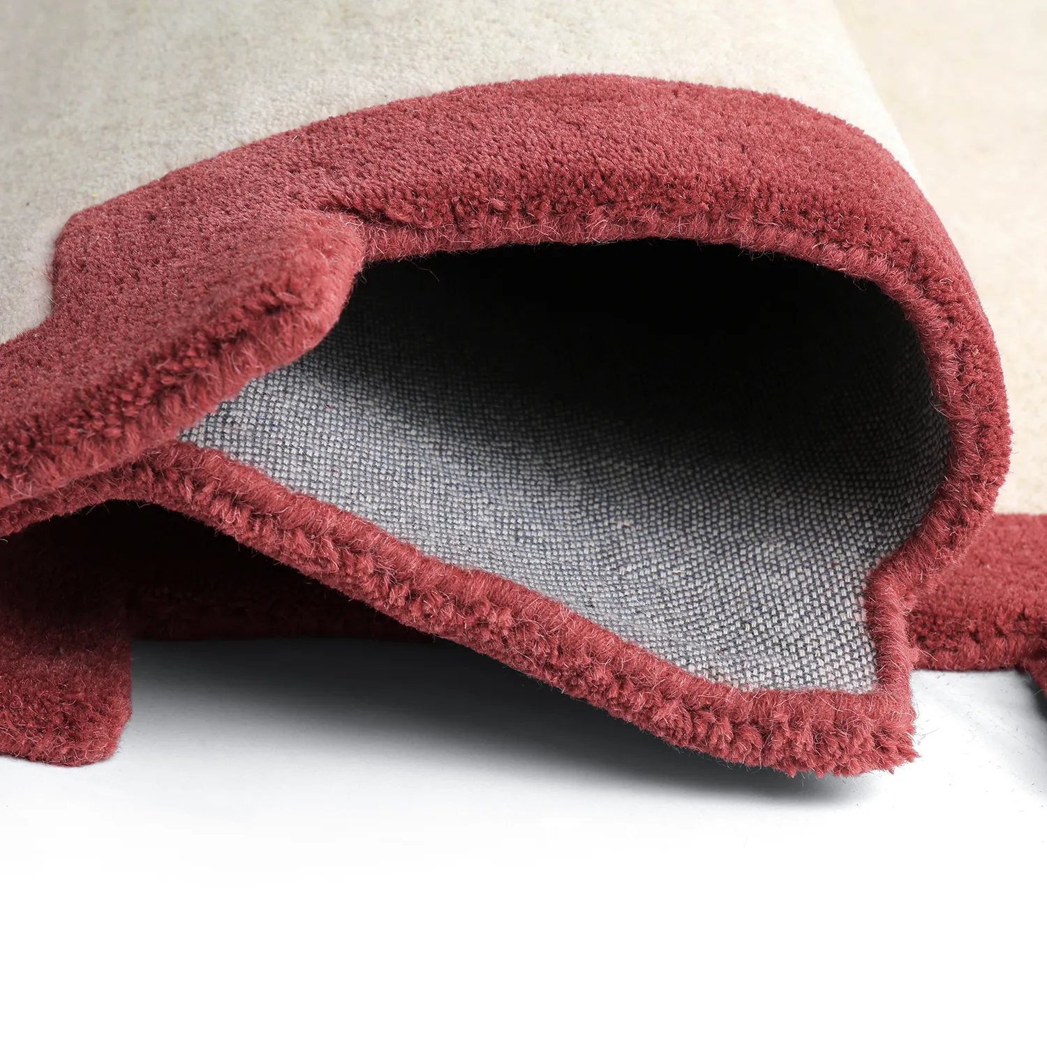 Vlnený koberec - Agra Hand Tufted Wool Premium (krémová/červená)