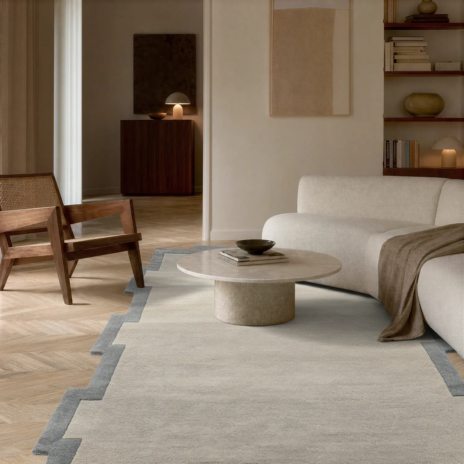 Vlnený koberec - Agra Hand Tufted Wool Premium (sivá)