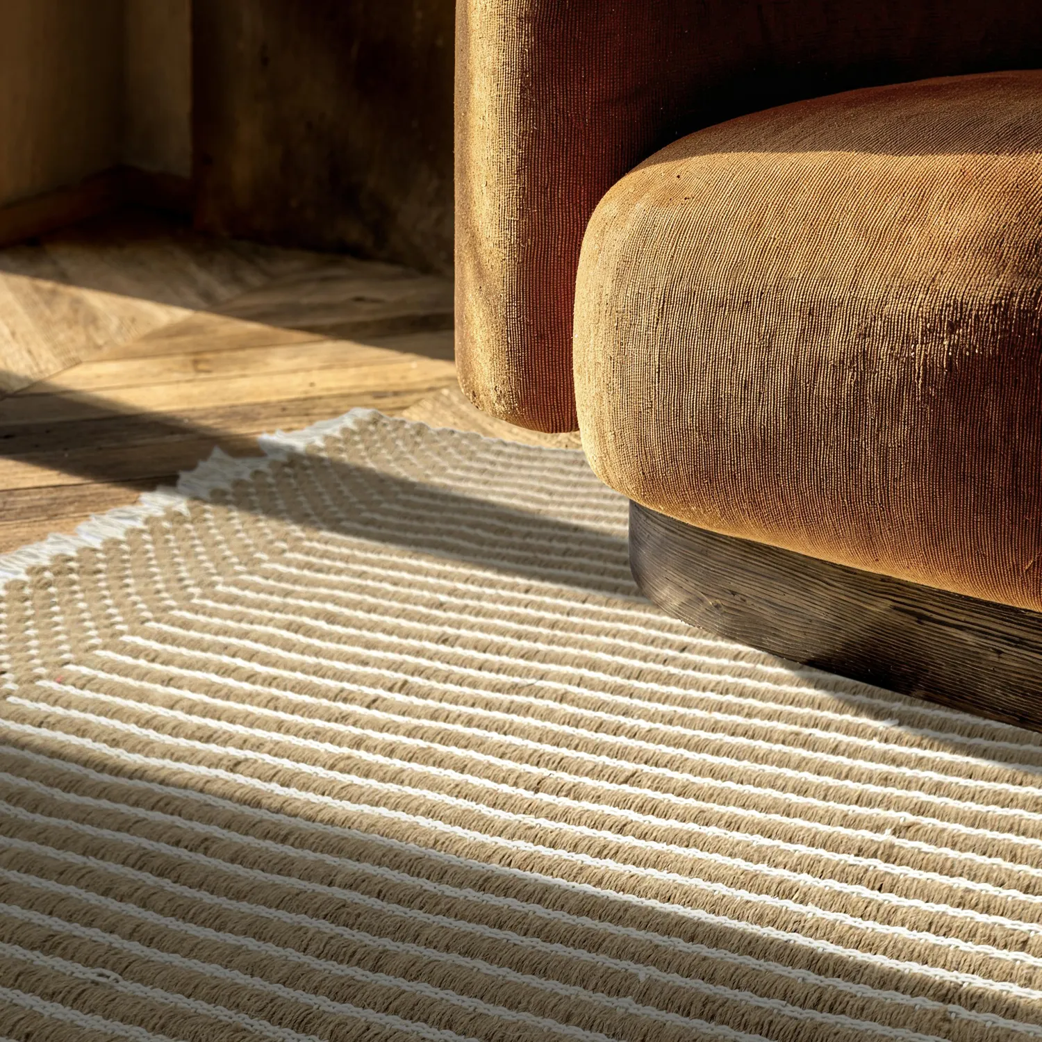 Vlnený koberec - Arbil (béžová/biela)