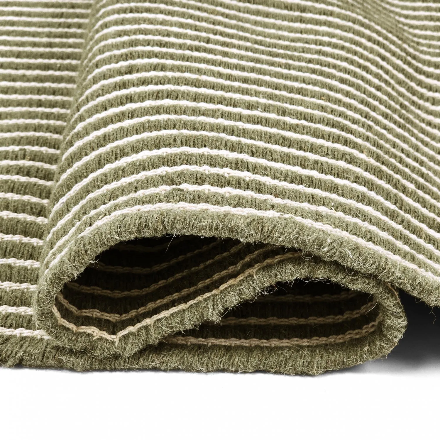 Vlnený koberec - Arbil (zelená/biela)