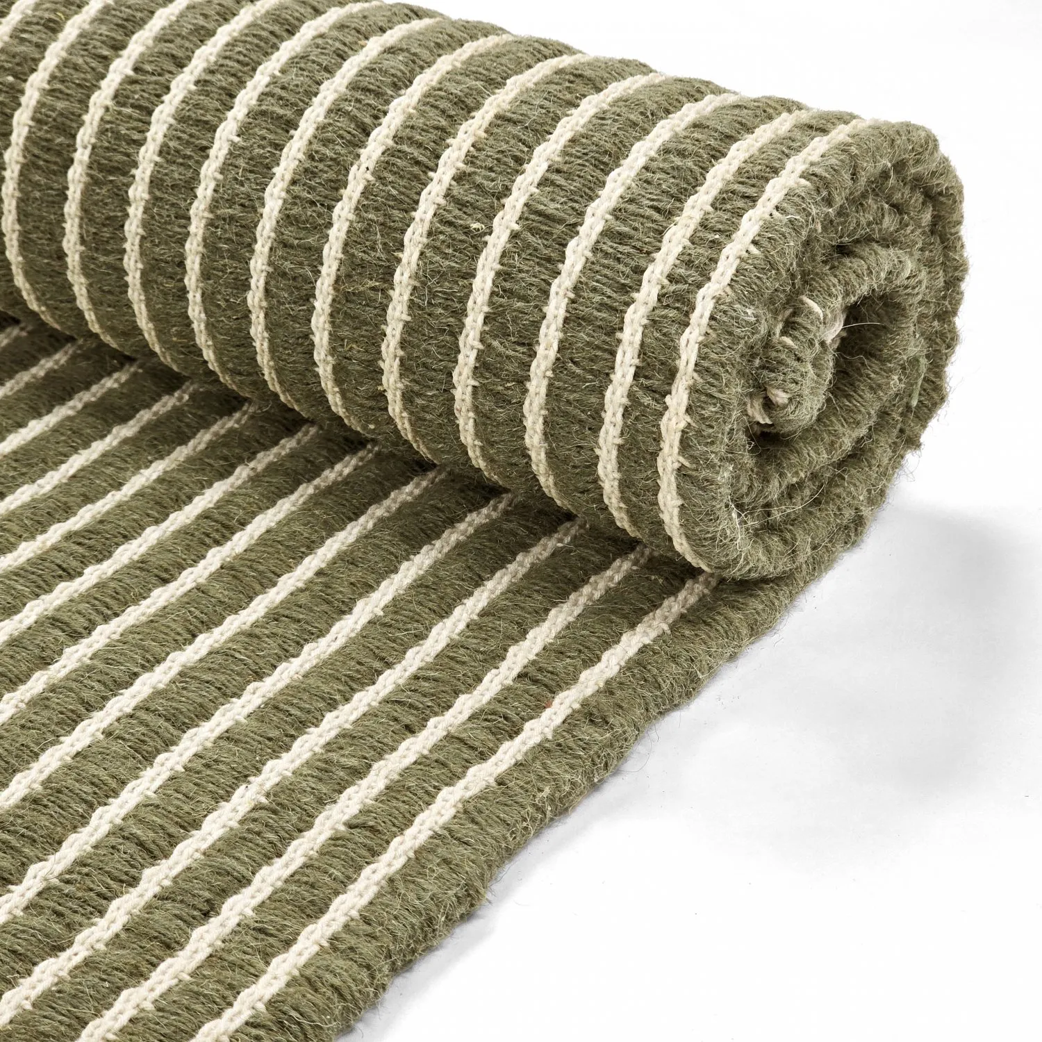 Vlnený koberec - Arbil (zelená/biela)