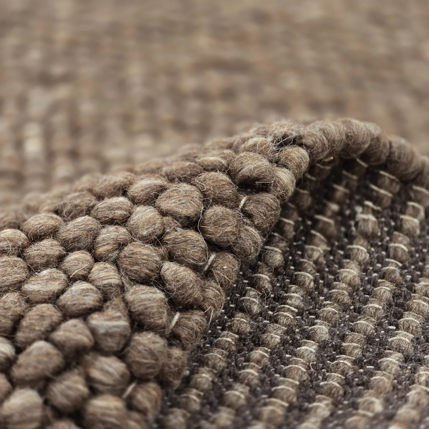 Vlněný koberec - Avafors Wool Bubble (hnědý/beige)