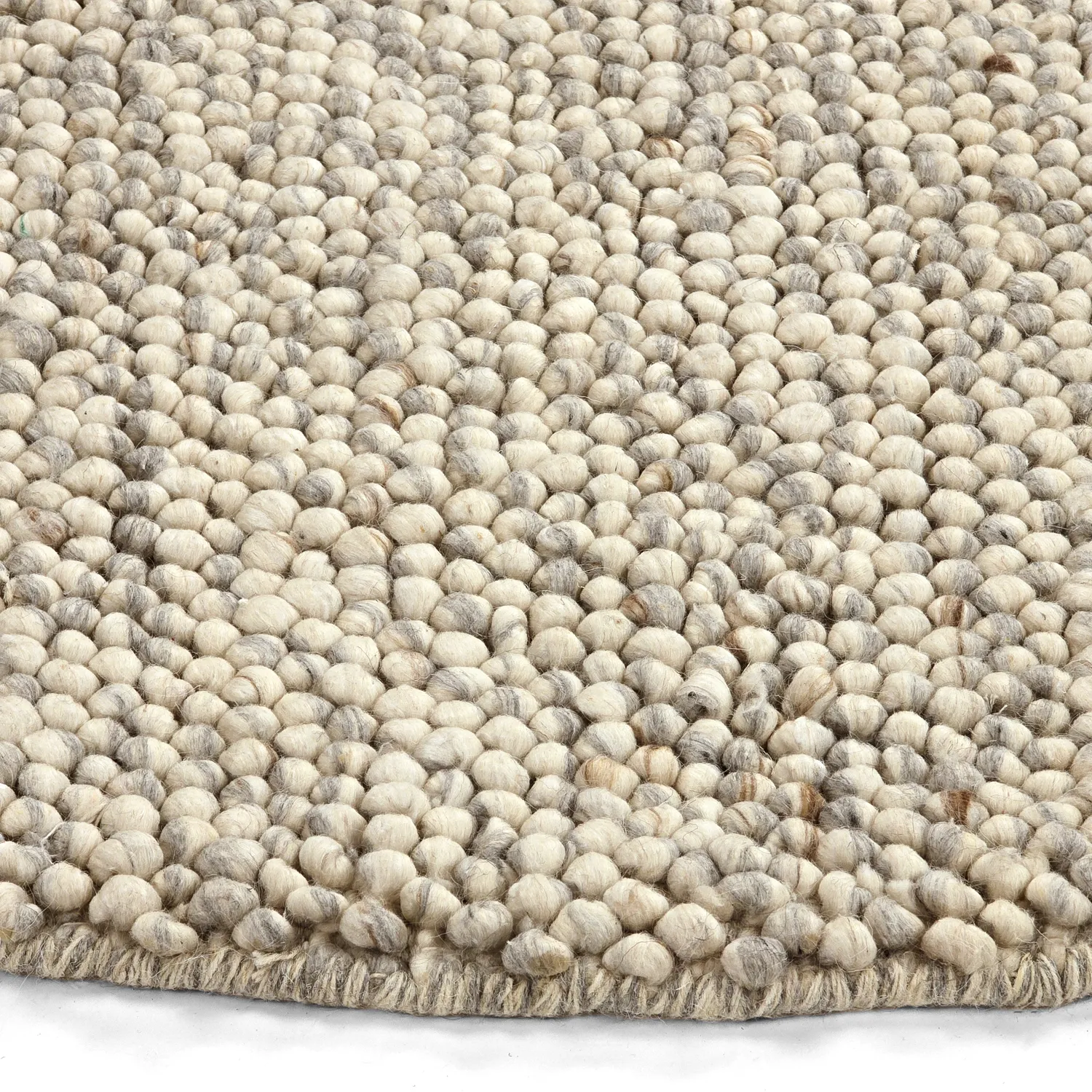 Kruhový koberec - Avafors Wool Bubble (šedý/bežový)