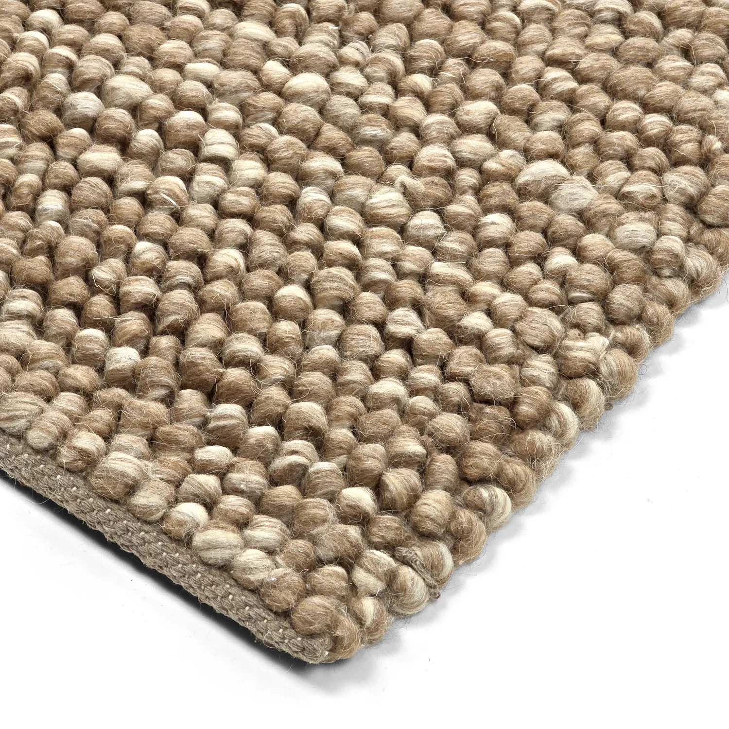 Vlněný koberec - Avafors Wool Bubble (světle hnědý/bílý)