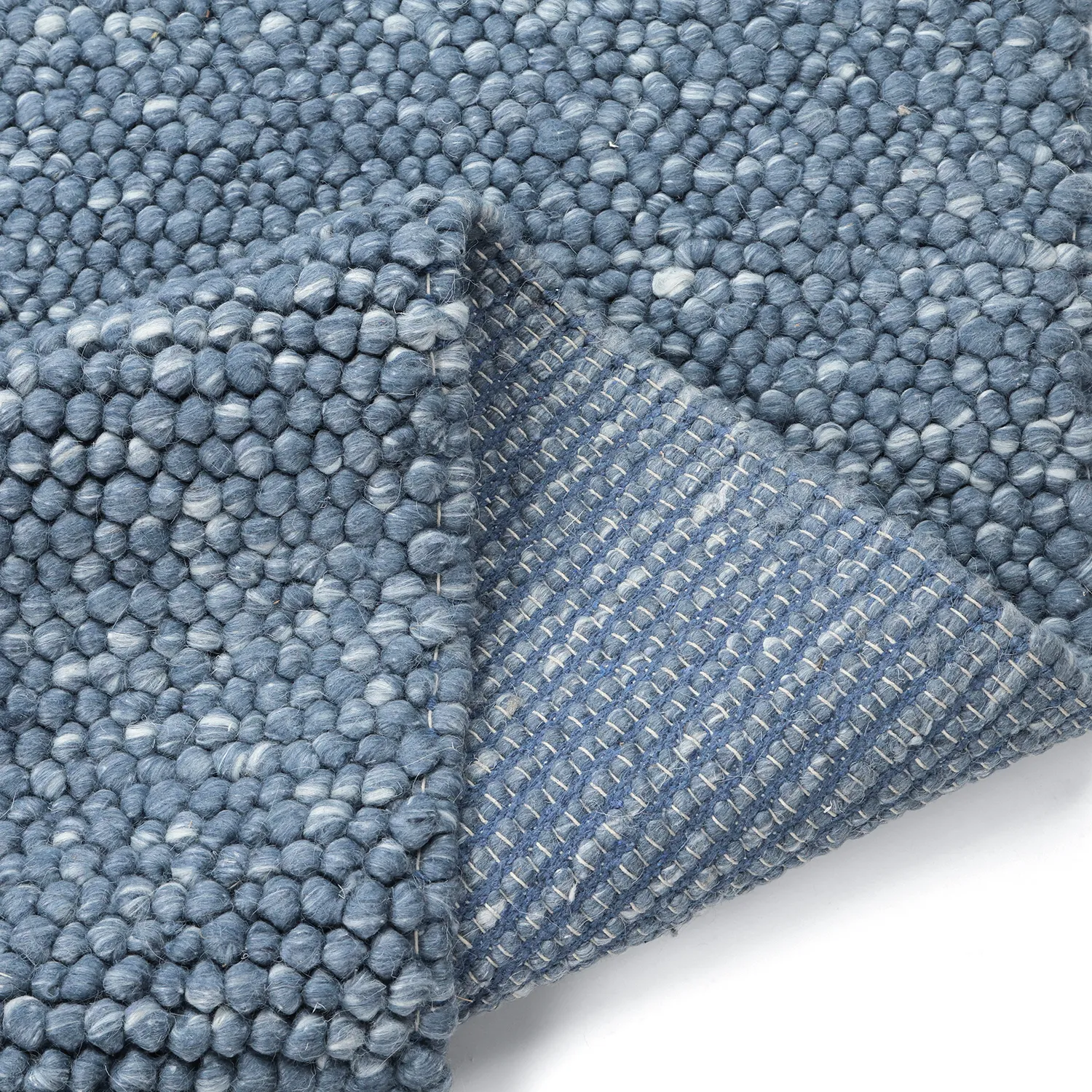 Vlnený koberec - Avafors Wool Bubble (námornícka modrá/krémová)