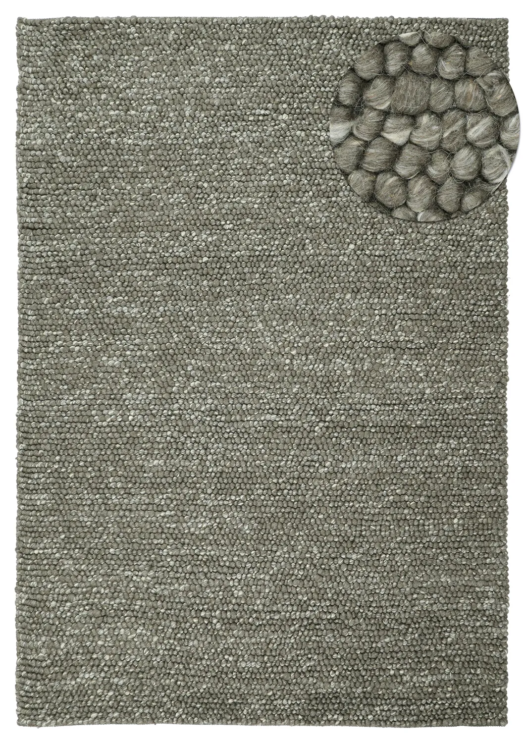 Vlnený koberec - Avafors Wool Bubble (machovo zelená/krémová)