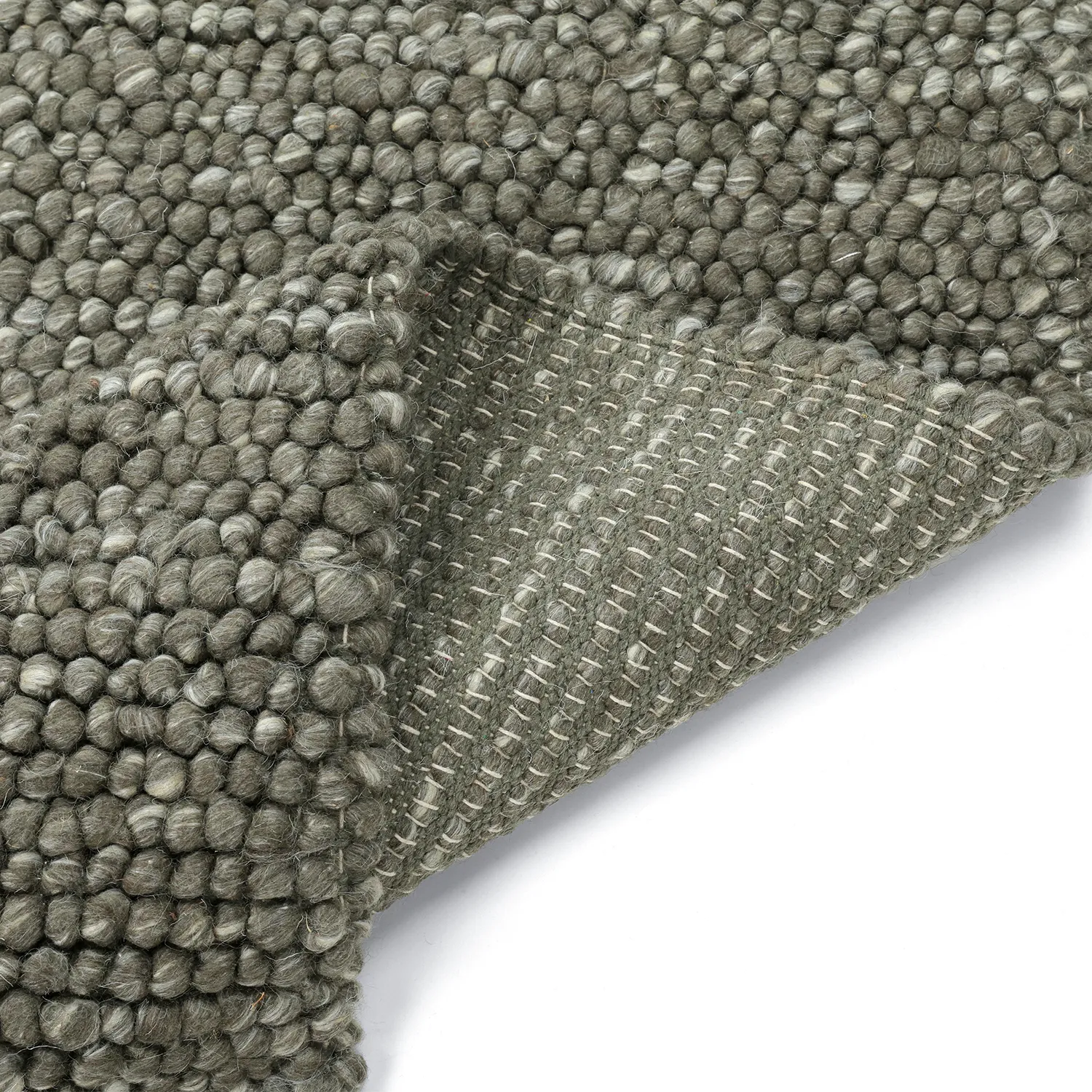Vlnený koberec - Avafors Wool Bubble (machovo zelená/krémová)