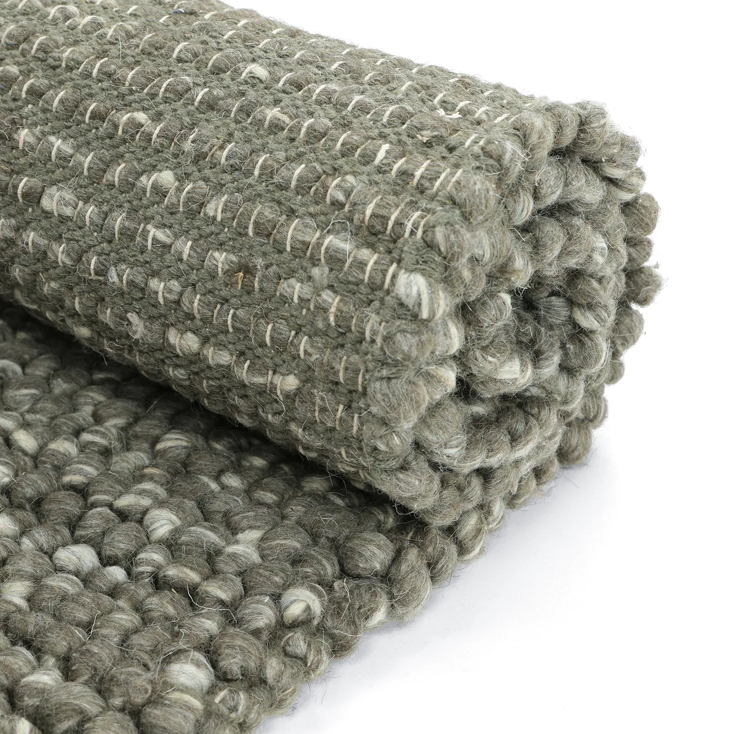 Vlnený koberec - Avafors Wool Bubble (machovo zelená/krémová)