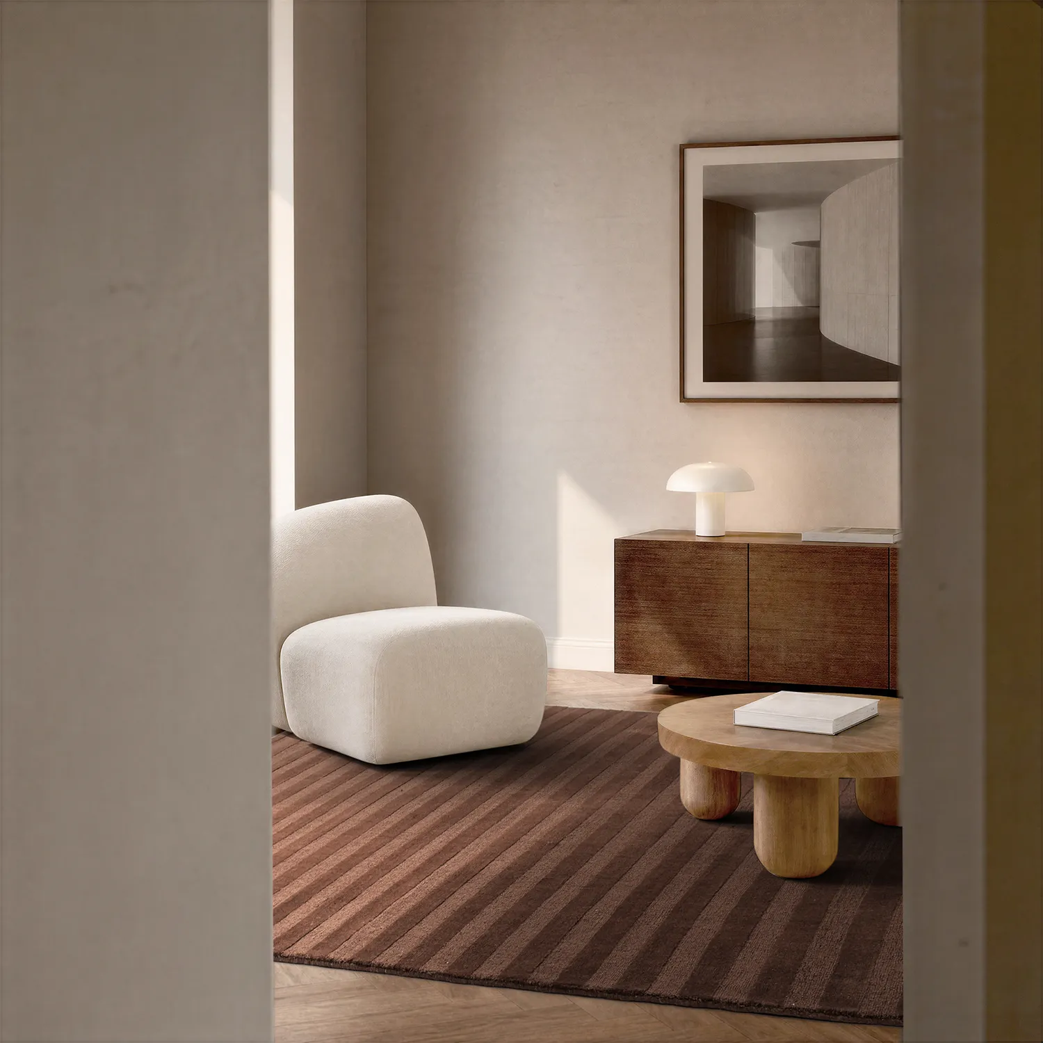 Vlnený koberec - Brenta Handloom Wool Premium (hnedý)