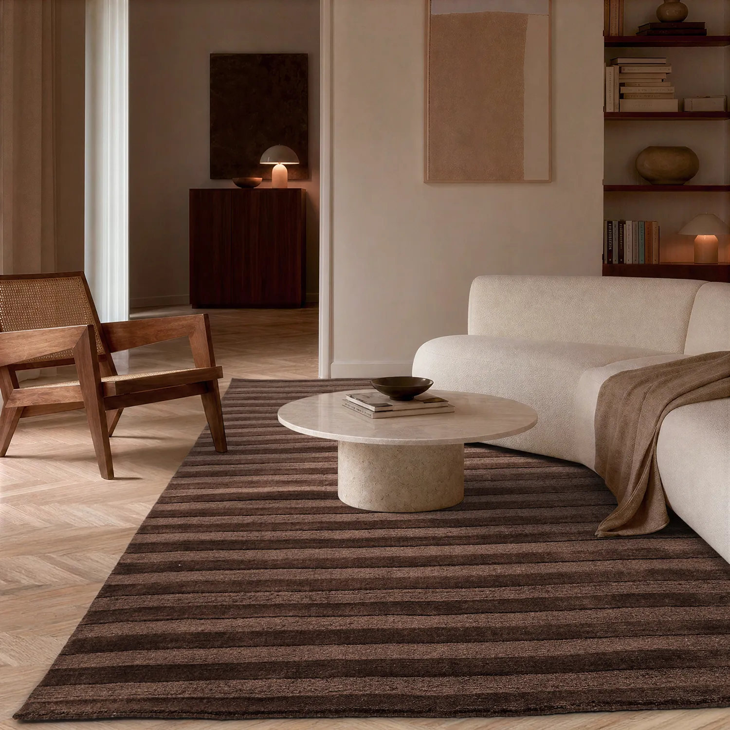 Vlnený koberec - Brenta Handloom Wool Premium (hnedý)