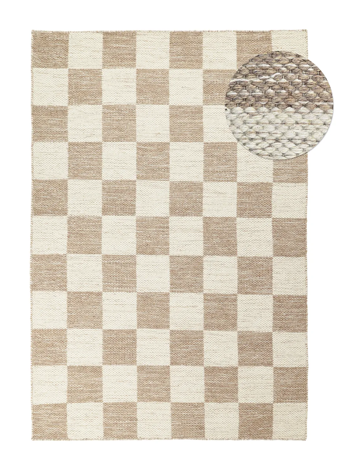 Ullmatta - Dundee (beige/vit)