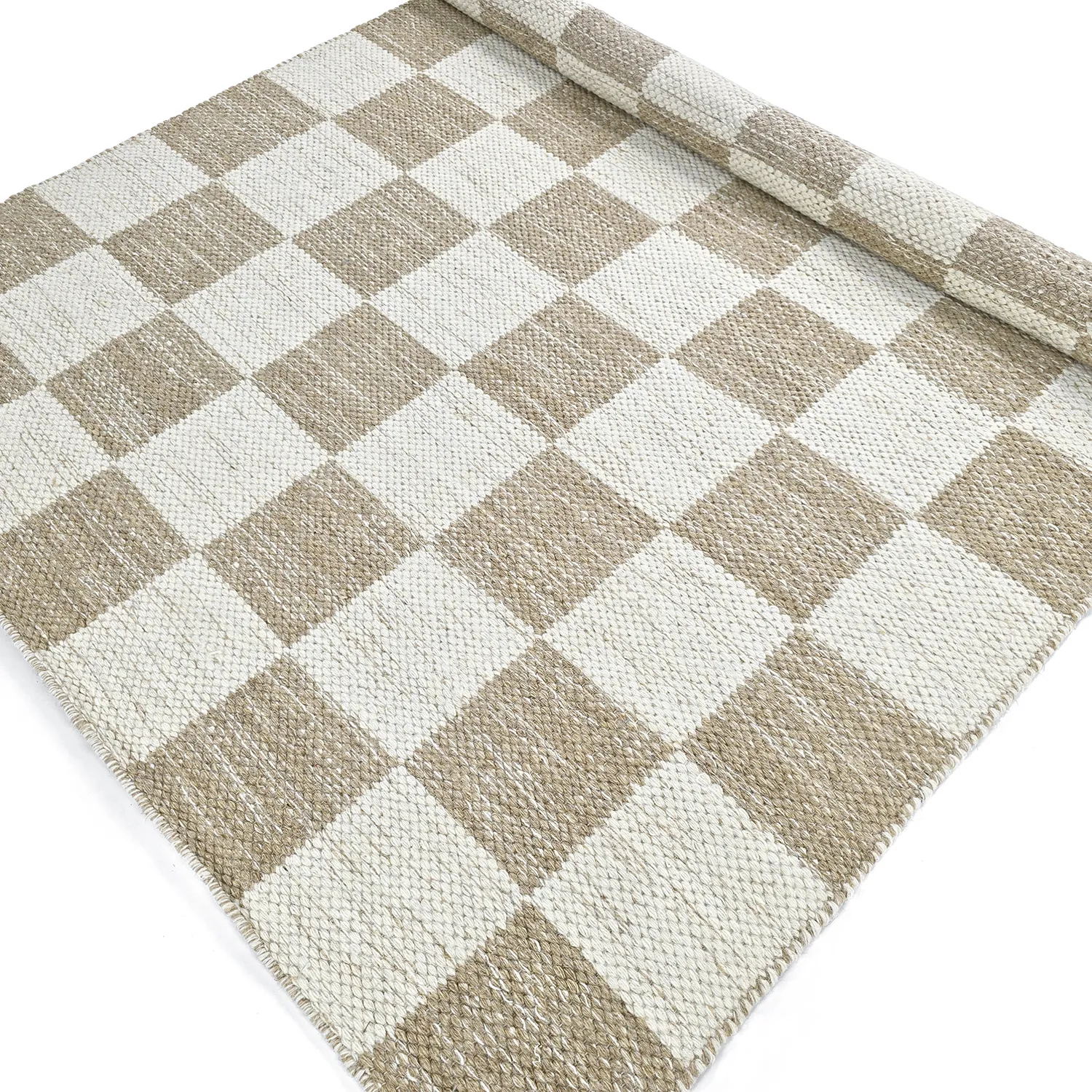 Ullmatta - Dundee (beige/vit)