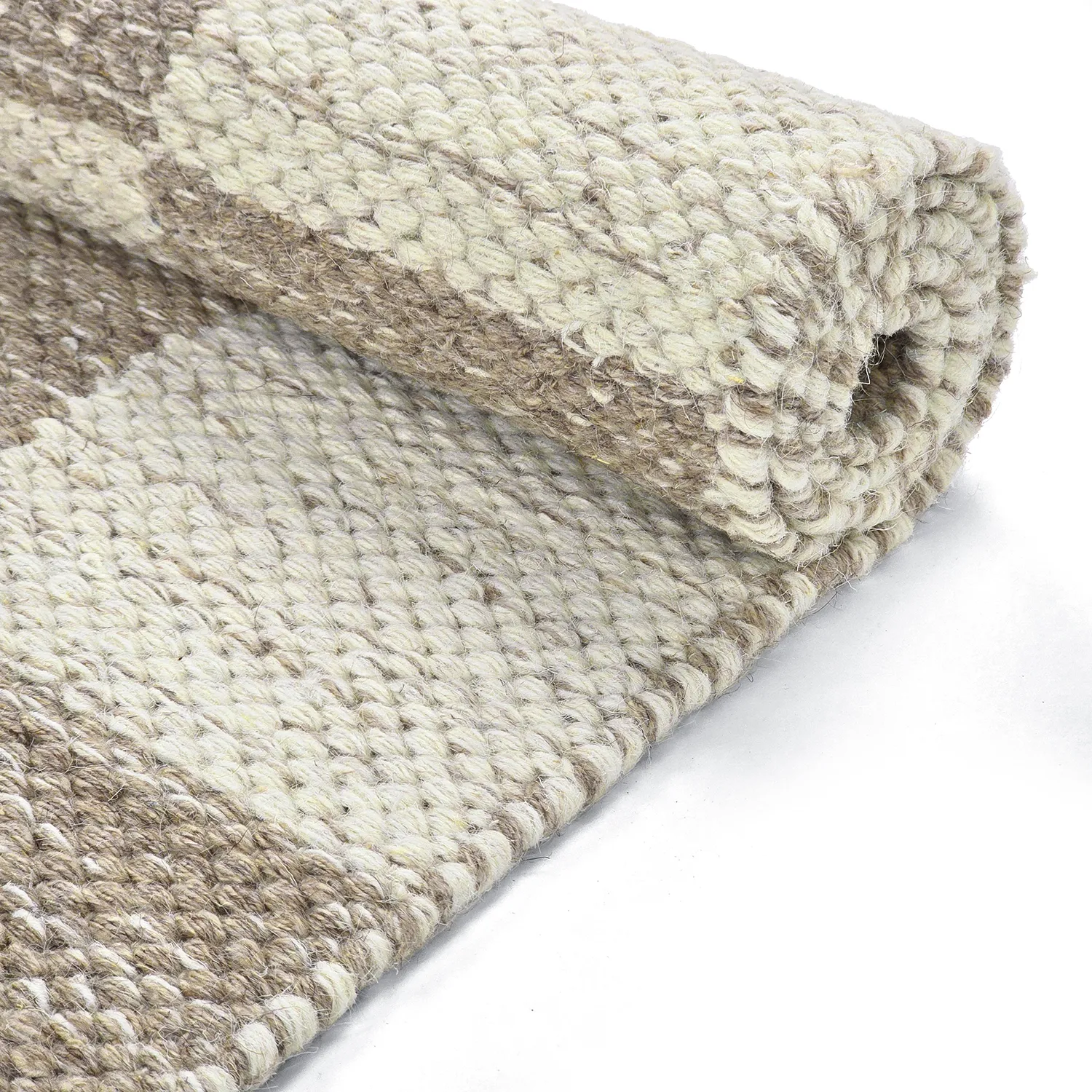 Ullmatta - Dundee (beige/vit)