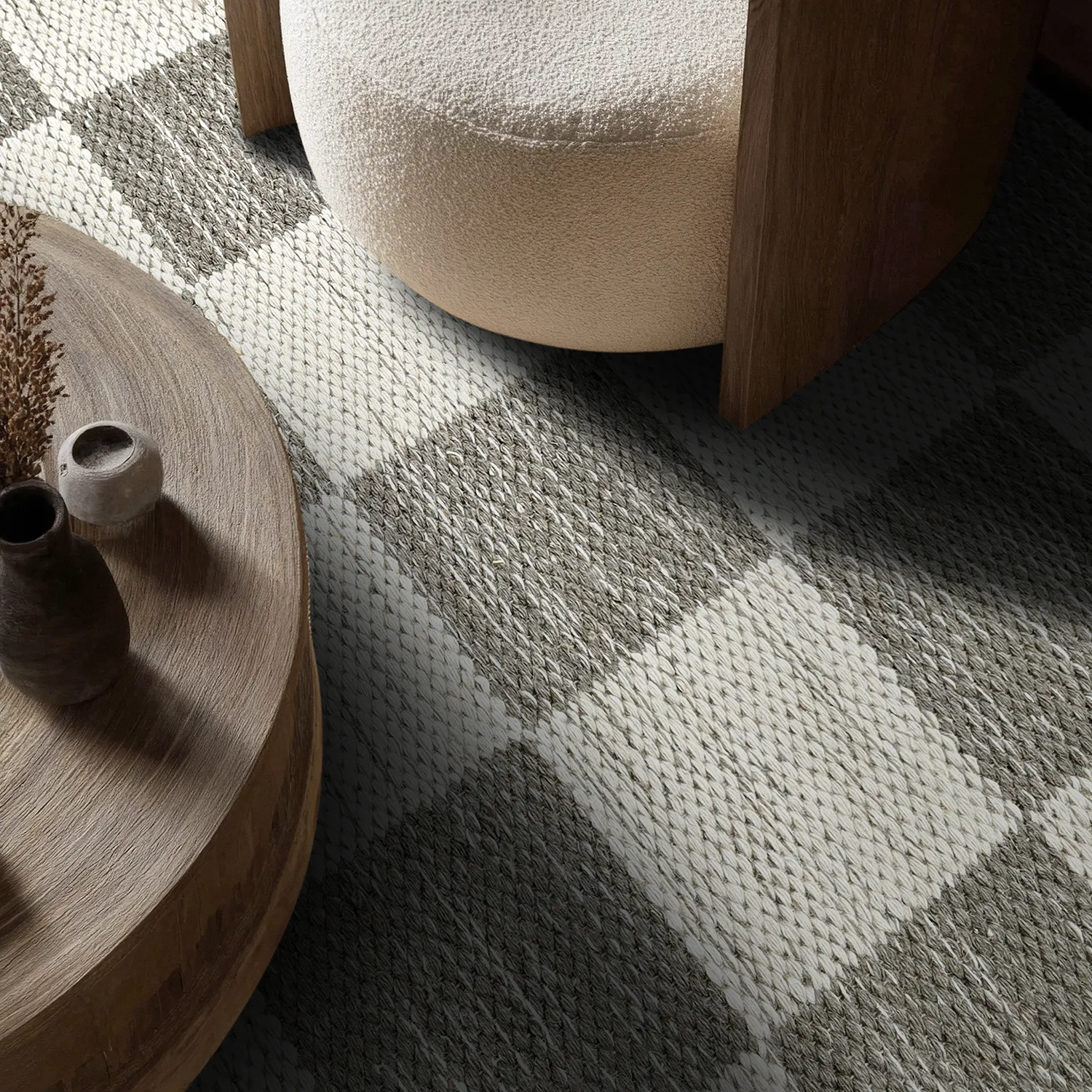 Ullmatta - Dundee (grå/vit)