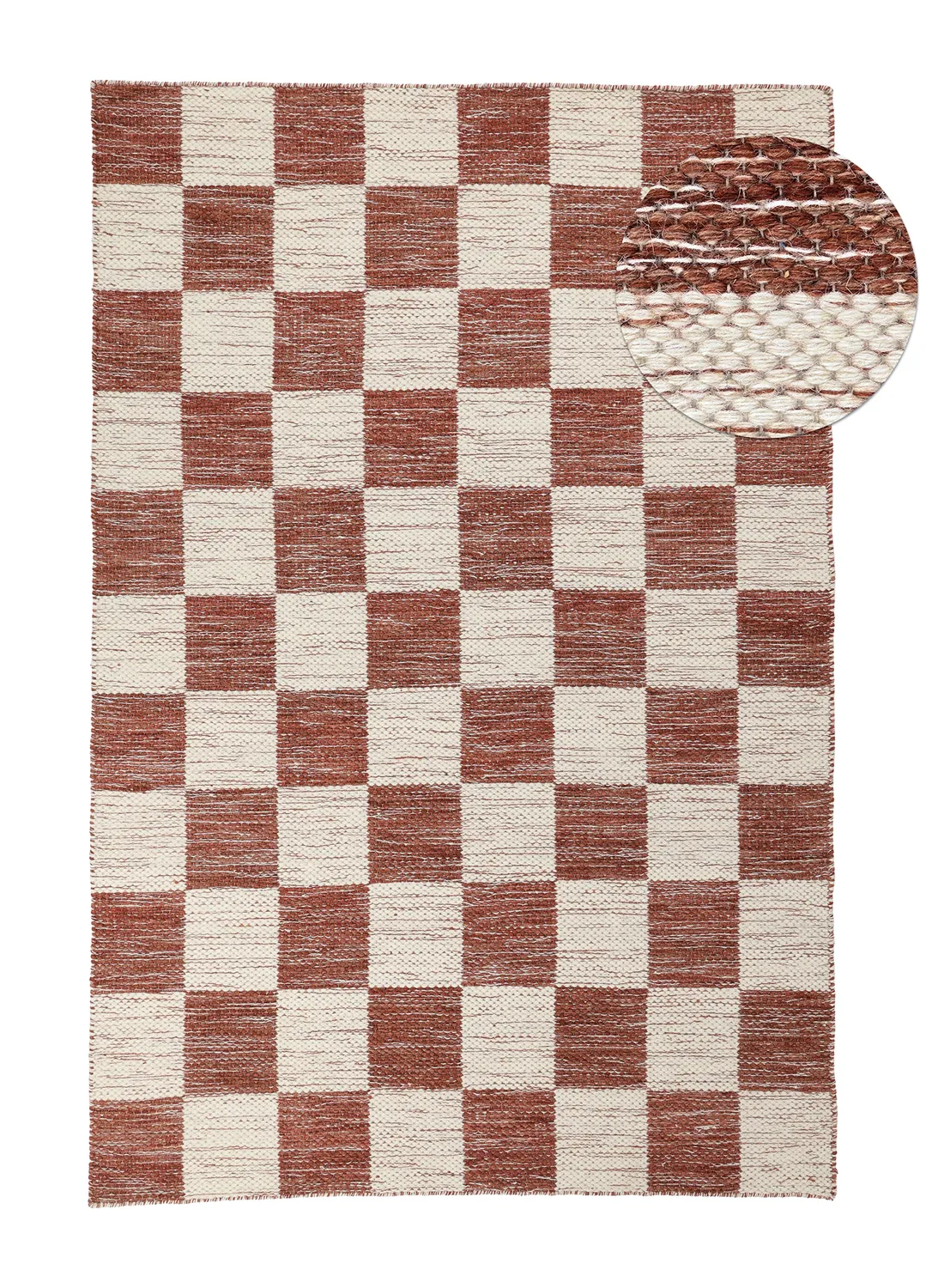 Ullmatta - Dundee (röd/vit)